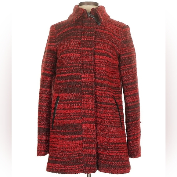 Mackage Wool-Blend Coat | Size S | Red & Black | NWOT - Picture 8 of 8